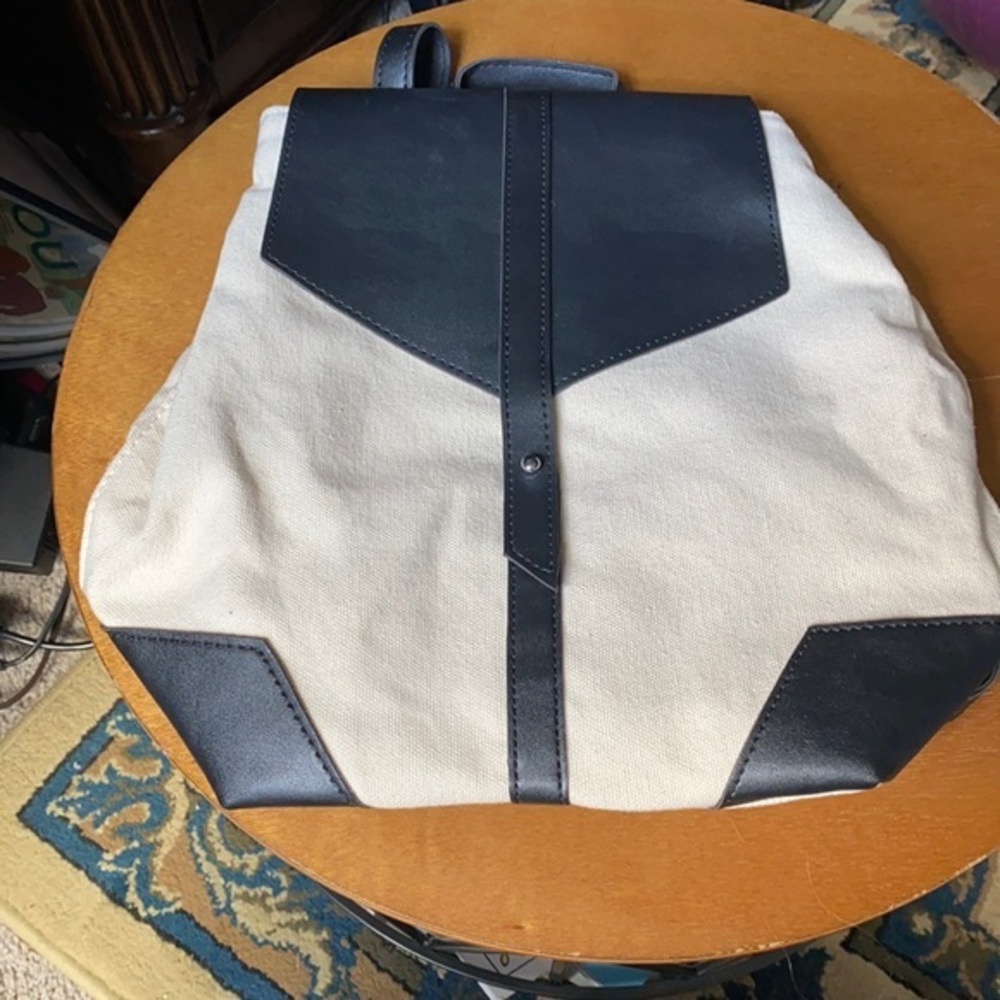 Deux Lux Canvas and Vegan Leather Mini-Backpack
